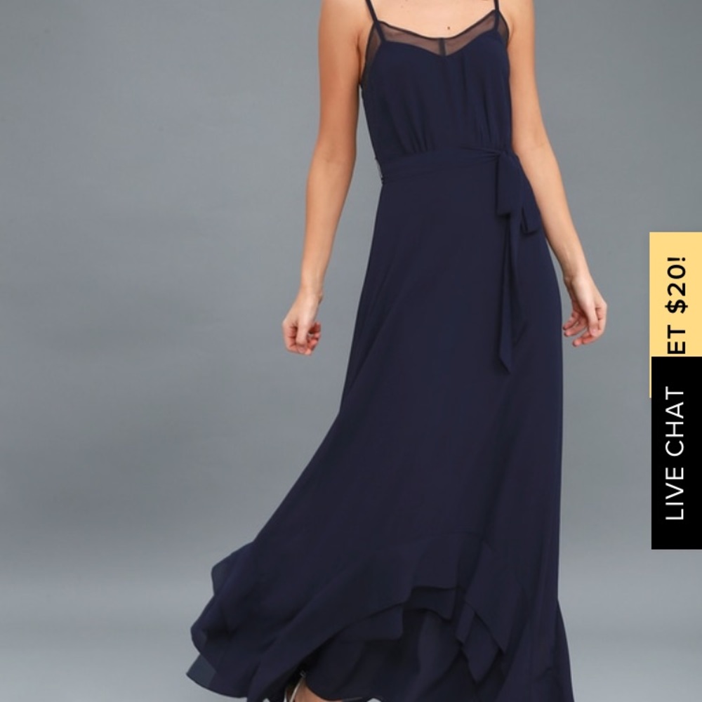 Lulu’s Stars In Your Eyes Maxi Dress - Navy XS